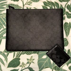 Brand New Large Coach Pouch w/ Matching Card Holder